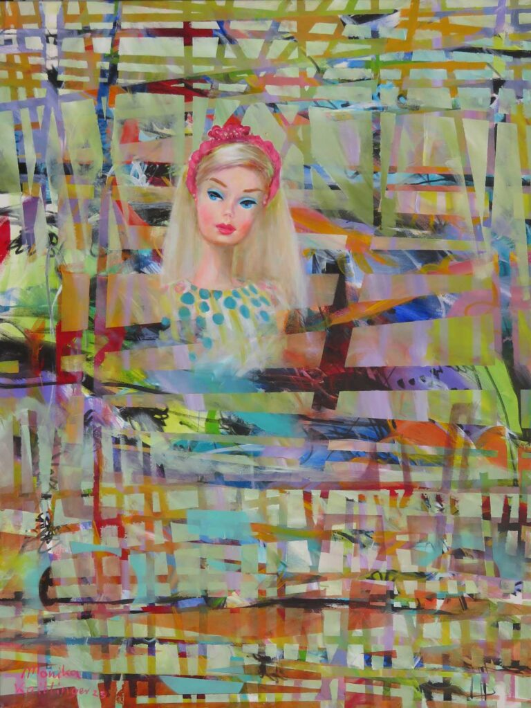 Monika Kaiblinger Color Magic Barbie Acryl auf Leinwand 145 x 110 cm Unikat