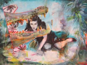 Monika Kaiblinger Danger in Paradise Acryl auf Leinwand 120 x 160 cm Unikat