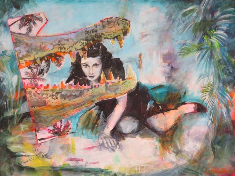 Monika Kaiblinger Danger in Paradise Acryl auf Leinwand 120 x 160 cm Unikat