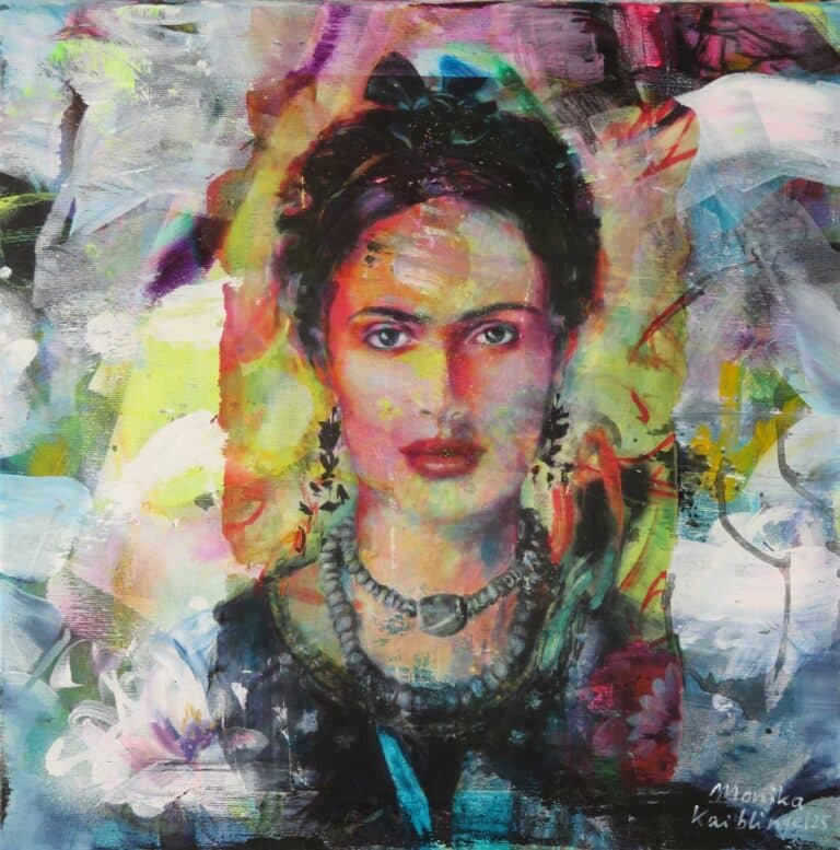 Monika Kaiblinger Frida Acryl auf Leinwand 50 x 50 cm Unikat