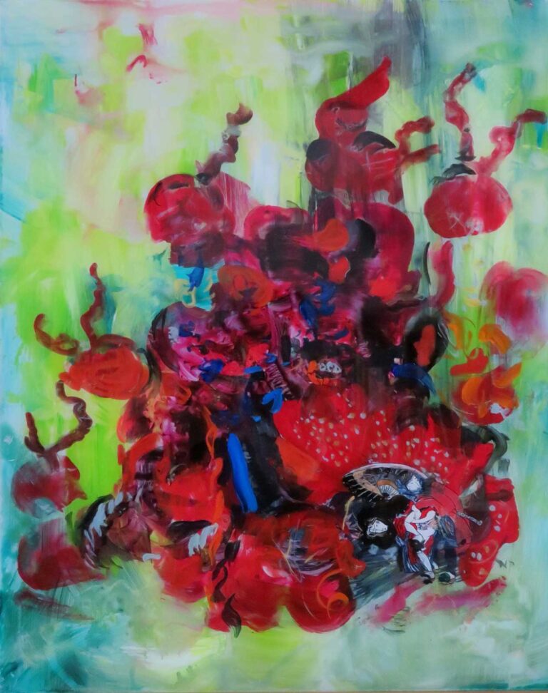 Monika Kaiblinger Flow Acryl/Glas 50 x 40 cm Unikat