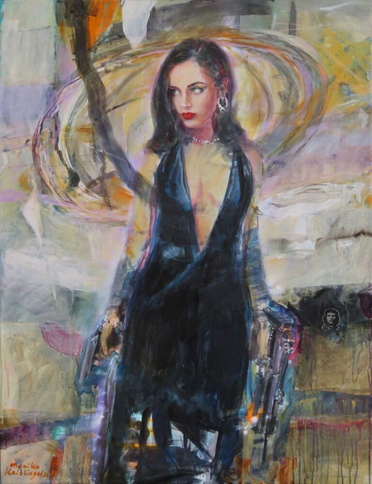 Monika Kaiblinger Paloma Acryl auf Leinwand 130 x 100 cm