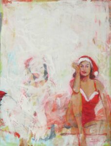 Monika Kaiblinger Santa Baby Acryl auf Leinwand 145 x 110 cm