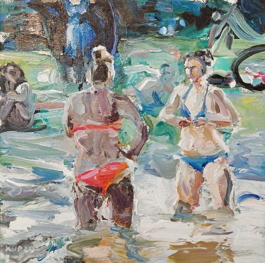 Markus Kurscheidt Eisbach 15.56 Öl/Leinwand 20 x 20 cm Unikat