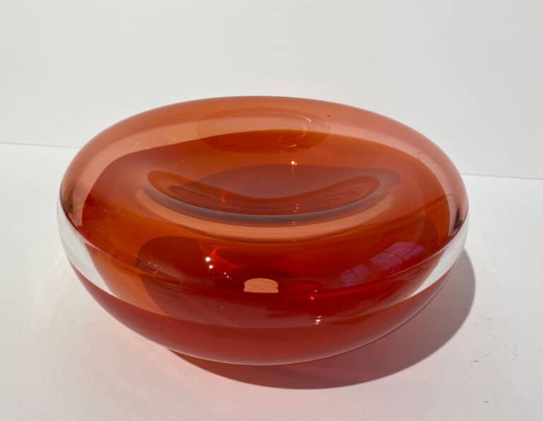 Cornelius Réer Dot rot Doppelwandiges Glasobjekt Ø ca. 24 cm