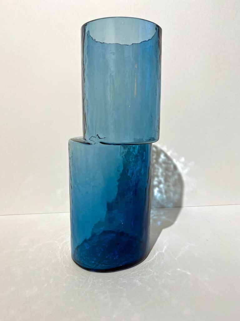 Cornelius Réer MODUL Vase mit asymmetrischer Grundform Höhe 31 cm, Ø 13 cm