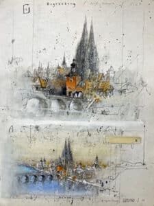 Alexander Befelein Regensburg, 2023 Mischtechnik/Papier Maße 31 x 24 cm Unikat