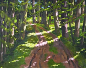 Hermann Reimer Waldweg Öl/Leinwand 60 x 75 cm Unikat