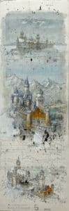 Alexander Befelein Schloss Neuschwanstein, 2023 Mischtechnik/Papier Maße 49,5 x 17 cm Unikat