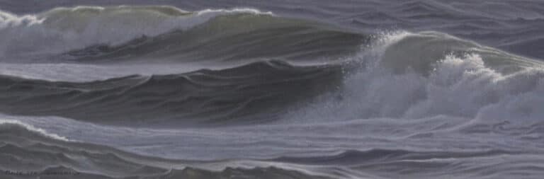 Malte von Schuckmann Wellen, 2022 Öl auf Leinwand 20 x 60 cm Unikat