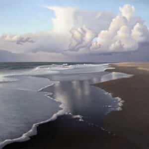 Malte von Schuckmann Am Nordseestrand, 2025 Öl auf Leinwand 100 x 100 cm Unikat