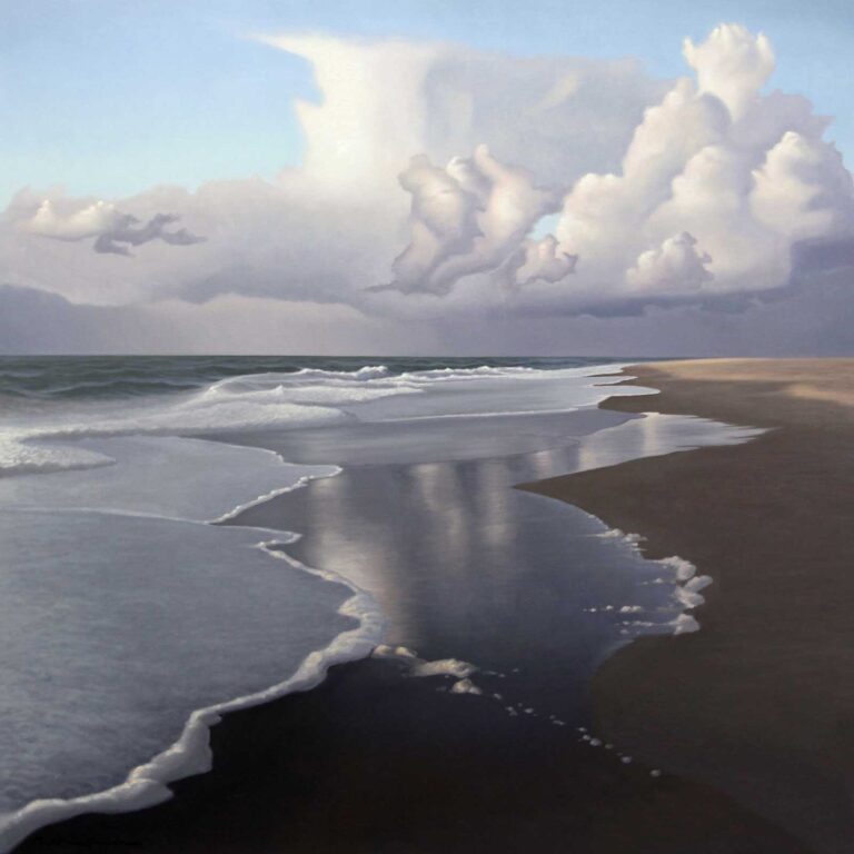 Malte von Schuckmann Am Nordseestrand, 2025 Öl auf Leinwand 100 x 100 cm Unikat