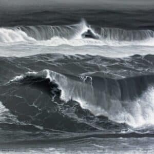 Malte von Schuckmann Stürmische Brandung , 2025 Öl auf Leinwand 50 x 50 cm Unikat