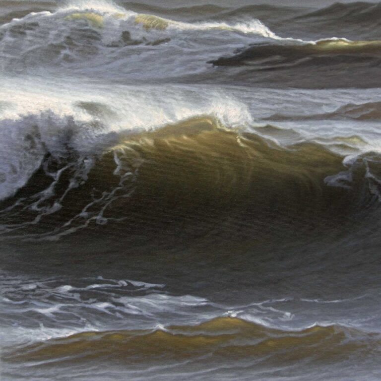 Malte von Schuckmann Wellen I, 2025 Öl auf Leinwand 40 x 40 cm Unikat