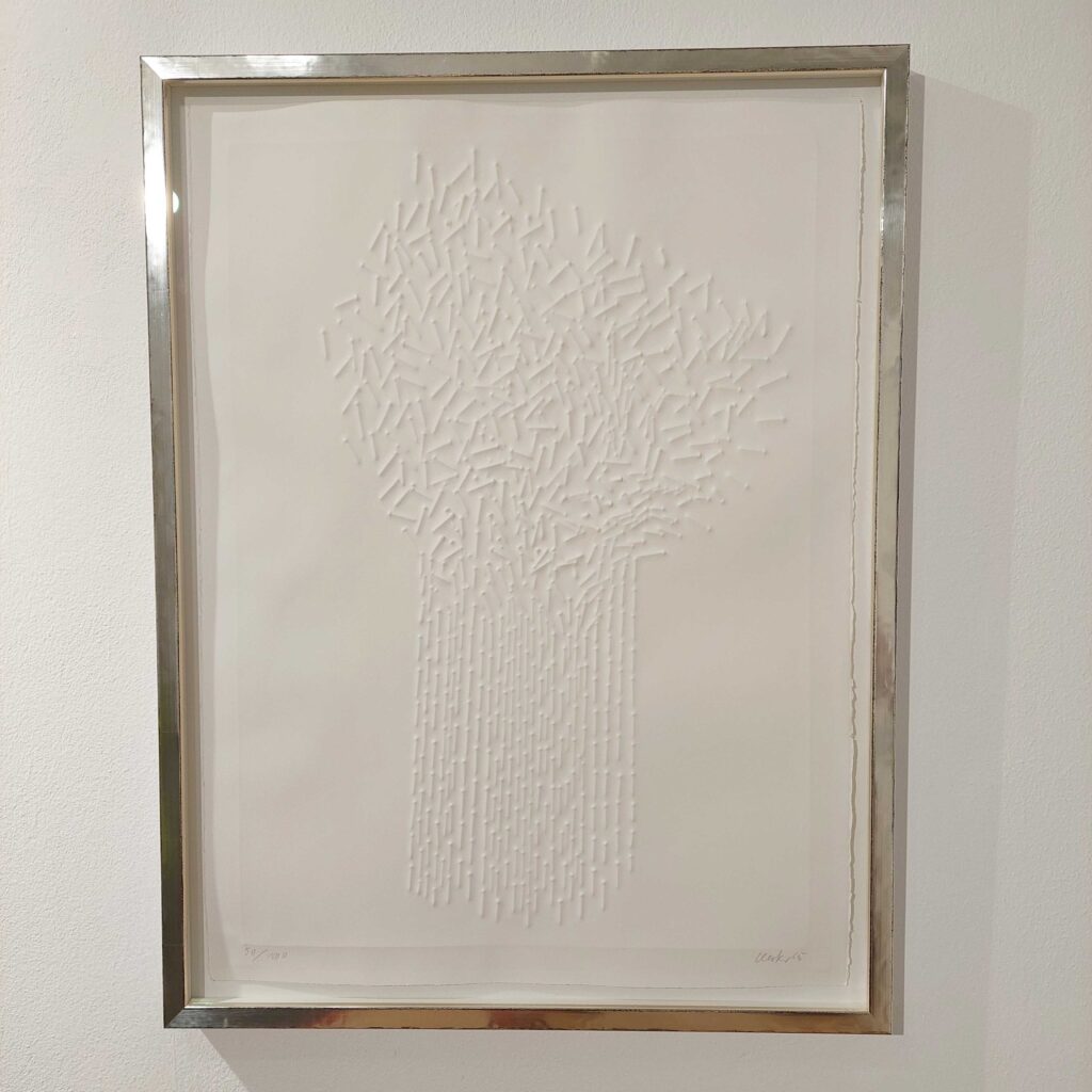 Günther Uecker o.T., Nagelaum,1965 Prägegrafik Auflage 50/100 Maße 76 x 56 cm handsigniert und nummeriert