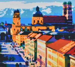 Konrad Winter München Autolack auf Aluminium 90 x 100 cm Unikat