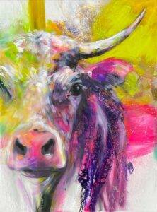 Ilona Griss-Schwärzler Cow Vivid Mischtechnik/Leinwand 80 x 60 cm Unikat
