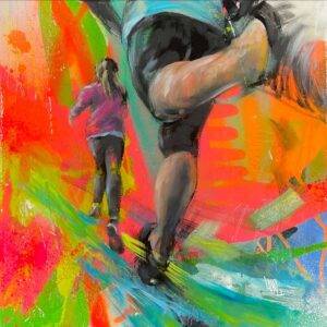 Ilona Griss-Schwärzler Movement Run Mischtechnik/Leinwand 40 x 40 cm Unikat