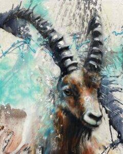 Ilona Griss-Schwärzler Ibex Native Mischtechnik/Leinwand 120 x 100 cm Unikat