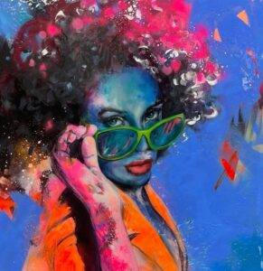 Ilona Griss-Schwärzler Let's Go Crazy Mischtechnik/Leinwand 100 x 100 cm Unikat