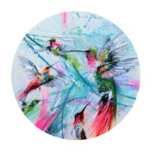 Ilona Griss-Schwärzler Flying Dance Mischtechnik/Leinwand Durchmesser 140 cm Unikat