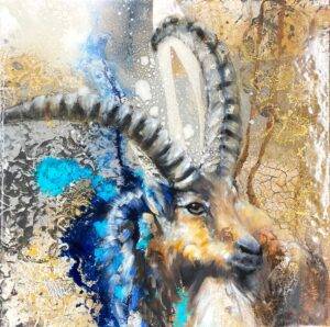 Ilona Griss-Schwärzler Ibex Gold Mischtechnik/Leinwand 40 x 40 cm Unikat